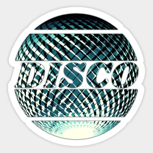 Steel blue disco discoball Sticker